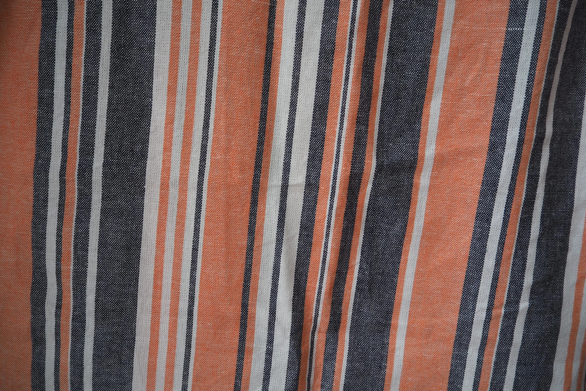 Tissu - Lin viscose corail, gris, blanc – photo 3